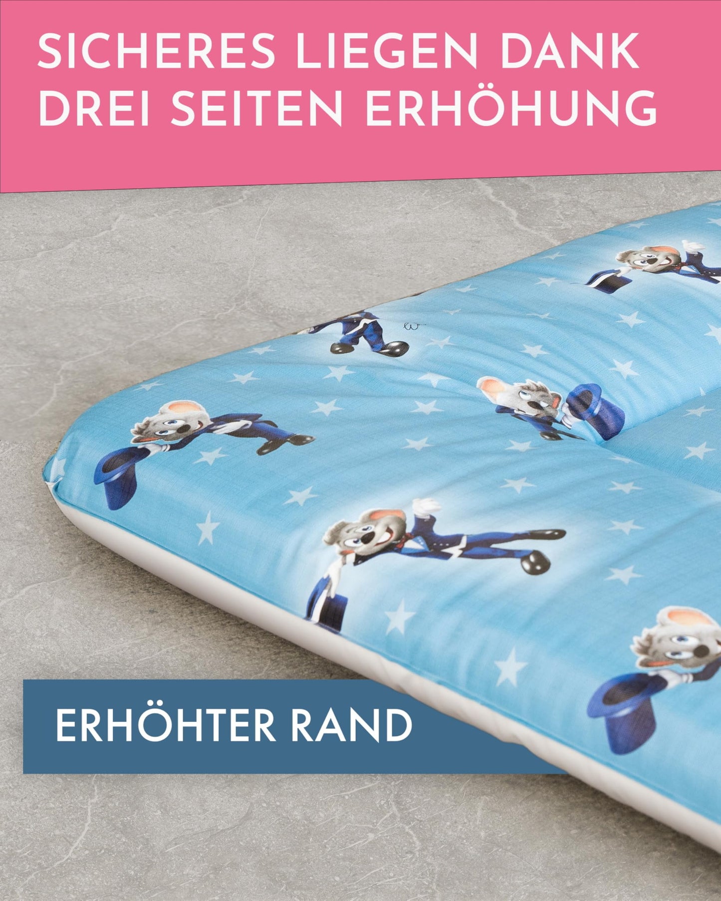 pic Bear Wickelauflage - hochwertige OEKO-TEX Wickeltischauflage - pflegeleichte Wickelunterlage - Auflage Wickelkommode - 85 x 72 cm - Sealife