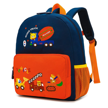 willikiva Car Dinosaur Toddler Kids Backpack for Boys and Girls Kids Waterproof Preschool Bag