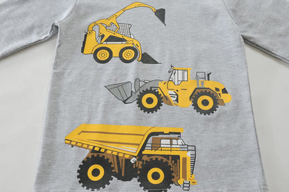 Kinder Jungen Pyjamas Langarm Baumwolle Winter Pyjama Set Feuerwehrauto Dinosaurier Bagger Traktor Zug Zweiteilige Nachtwäsche 1-7 Jahre 92 98 104 110 116 122