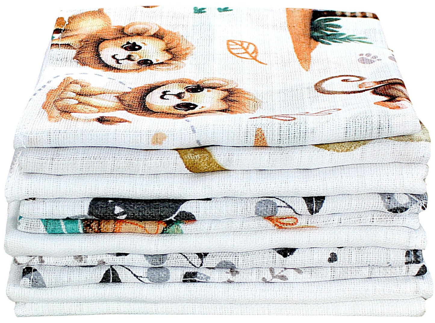 TupTam Baby Mullwindeln Spucktücher 70x80 5er / 10er Pack, Farbe: Mädchen 5, Anzahl der Teile:: 5er Pack