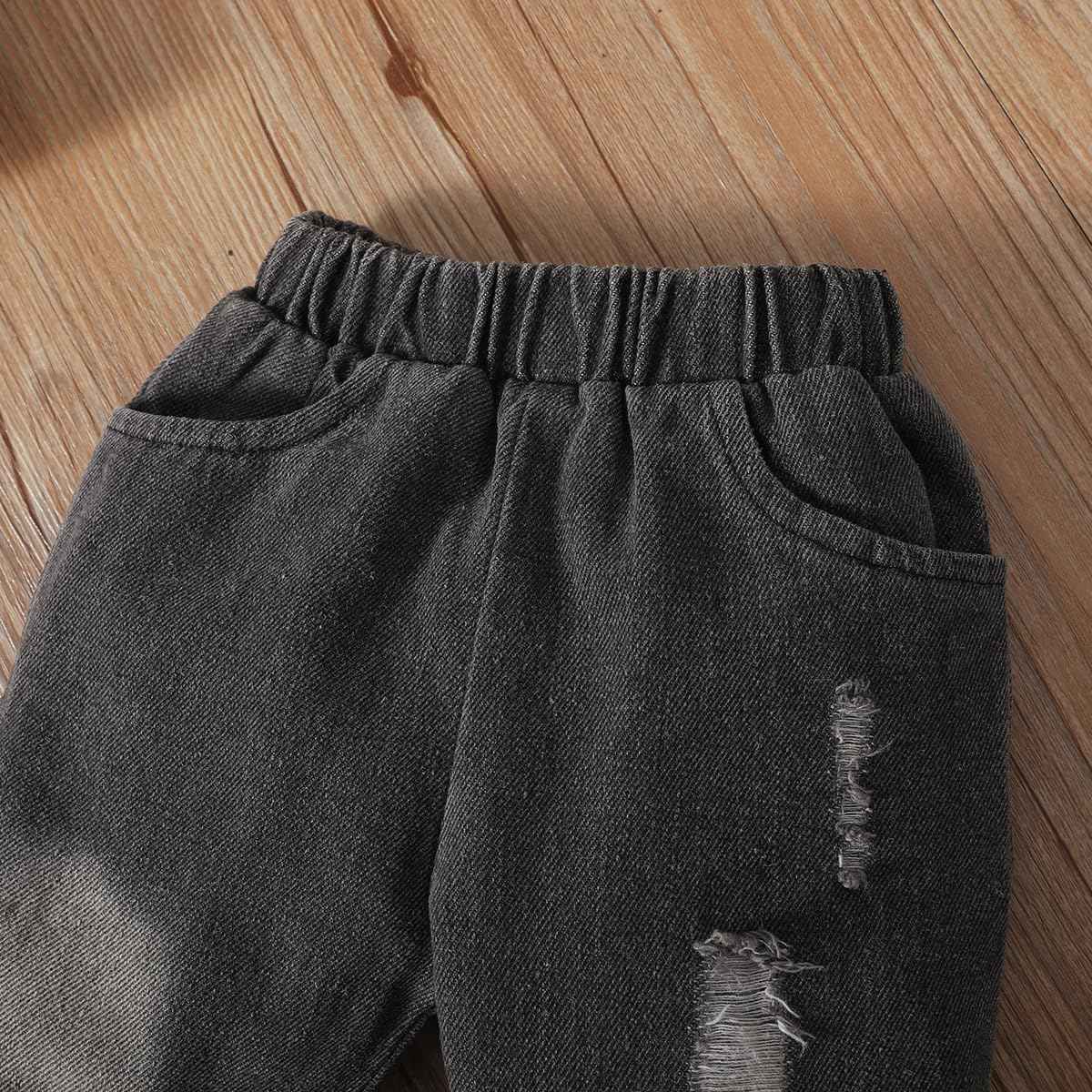 LUVCES Toddler Baby Boys Clothing Cute Animal Print Long Sleeve Sweatshirt Tops and Jeans Set Autumn Winter Baby Boy Jeans Casual 2-Piece Outfit