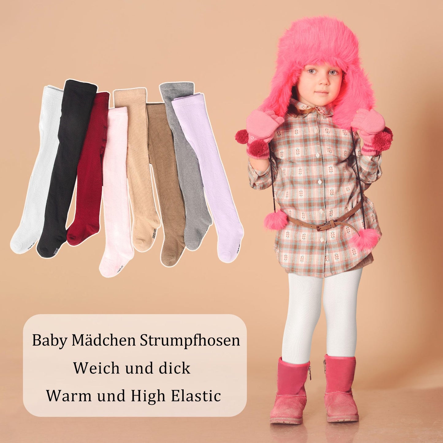 Baby Tights Children's Tights for Girls Boys Cotton Children's Tights 3 Pairs Crawling Tights Stockings Leggings 0-24 Months