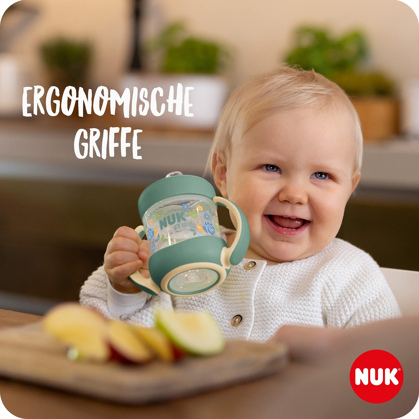 NUK First Choice+ Trinklernflasche | 6–18 Monate | 150 ml | Temperature Control Anzeige | Anti-Colic-Ventil | auslaufsichere Trinkschnabel | Ergonomische Griffe | BPA-frei | Disney Winnie Puuh blau - Meloni2