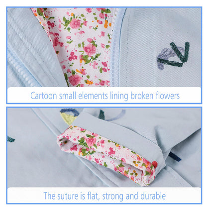 Mädchen Windjacke Mit Kapuze Und Blumenstickerei Trenchcoat Kapuzenmantel