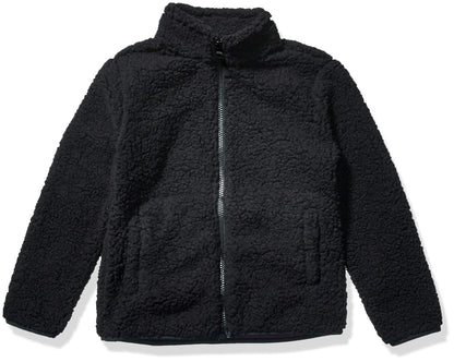 Amazon Essentials Mädchen Sherpa-Fleecejacke mit durchgehendem Reißverschluss