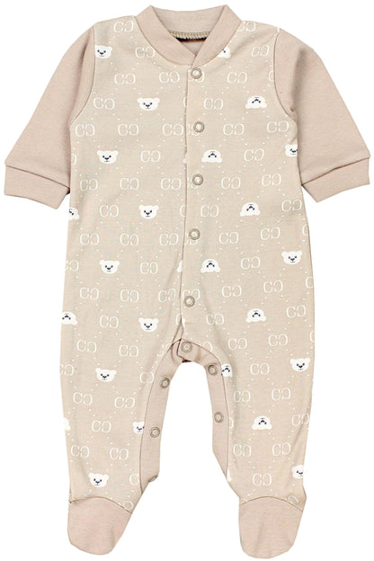 TupTam Baby Kleidung Set Jungen Langarm Bekleidung Neugeborene Füßlingen Hose Body Strampler Mütze 5 tlg