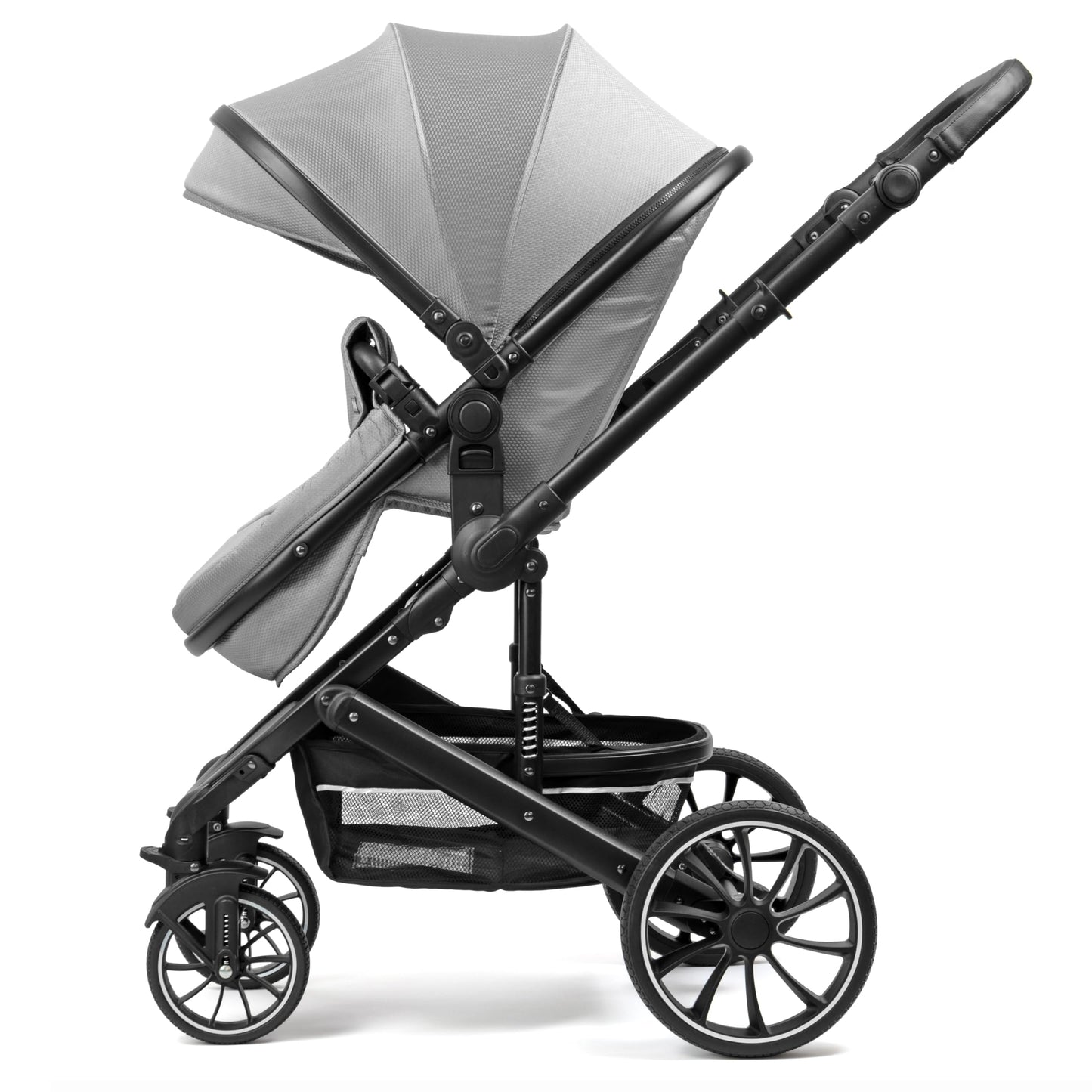 Pixini Neyla Combi Pushchair with Accessories (3-in-1 Set with Baby Seat Black/Black)