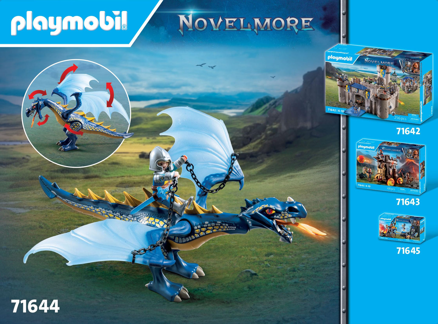 PLAYMOBIL Novelmore 71642 Arwynns Castle, Knight's Castle, Includes Three Knights and Numerous Accessories for Realistic Battles, Action-packed Toy for Children from 4 Years