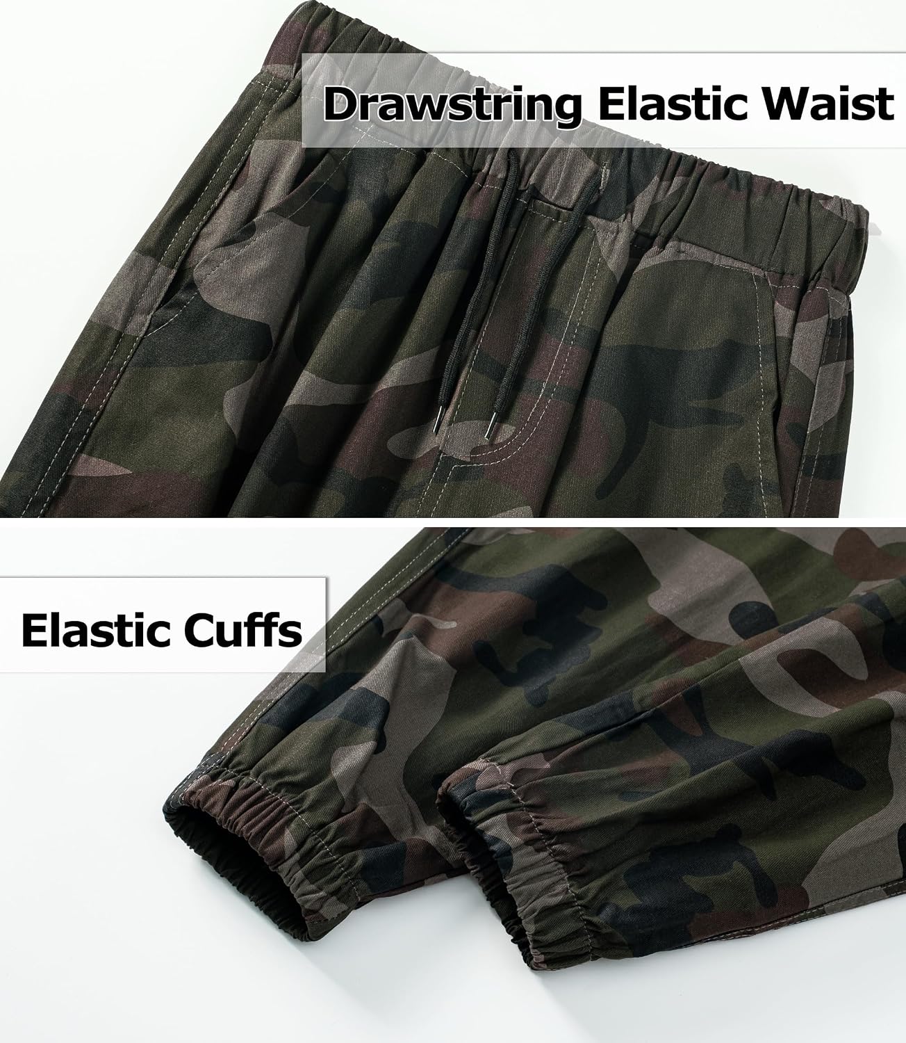 LAUSONS Pants for Boys Cargo Pants Children's Pants Cargo Jogging Pants Leisure Pants with Elastic Band 