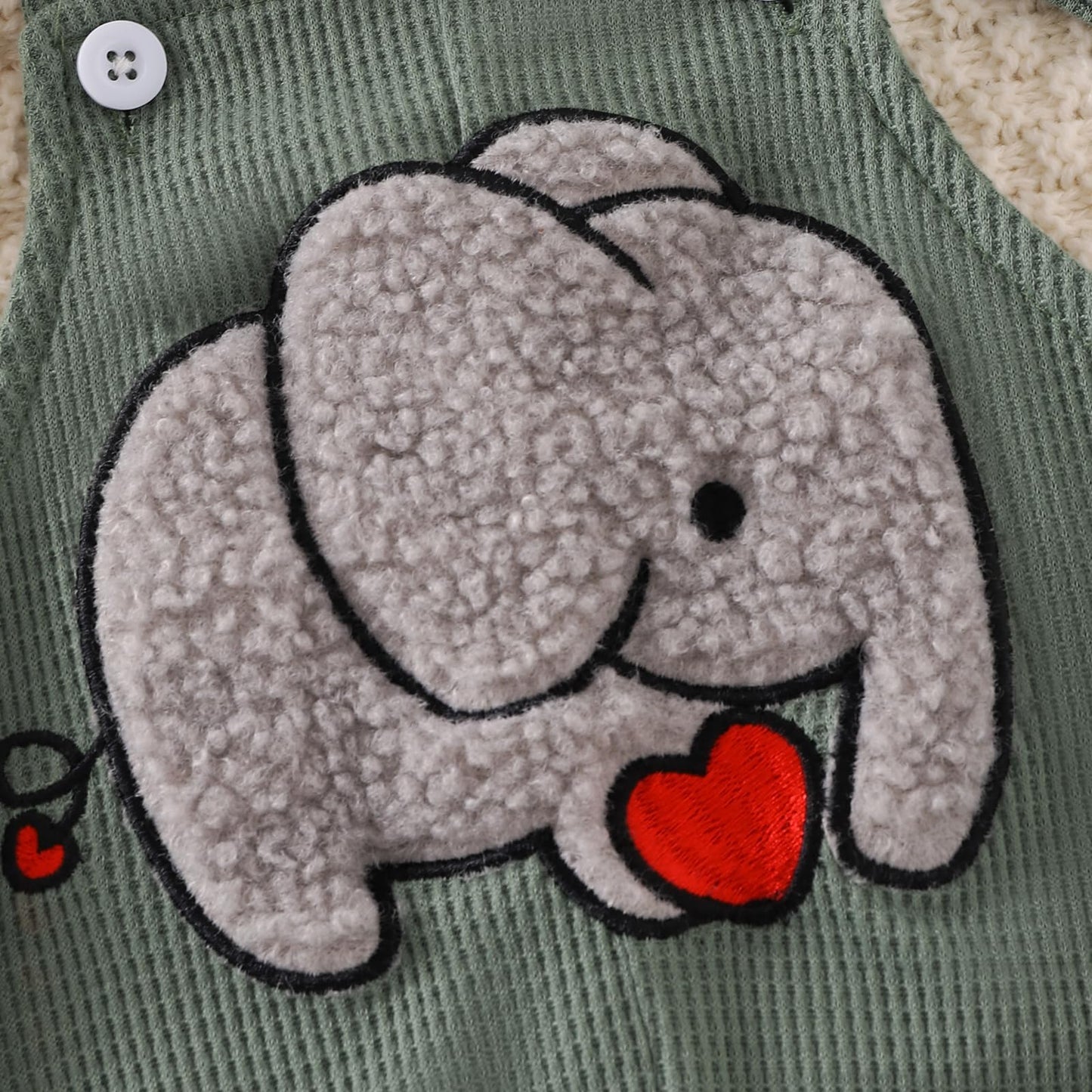 Kleinkind Baby Jungen Outfits Neugeborenes Baby Jungen Kleidung Stickerei Elefant Overalls Latzhose Hosenträger Hosen und Hut Kleinkinder Jungen 2-teiliges Kleidungset