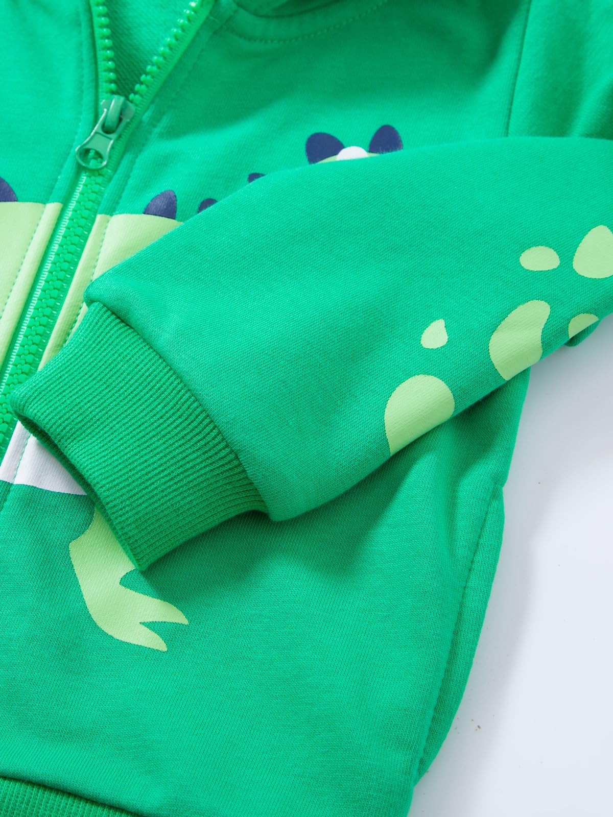 Alleen Boys' Sweat Jacket Hoodie Long Sleeve Cotton Children's Pullover Dino Hoodie Jacket with Hood and Zip 