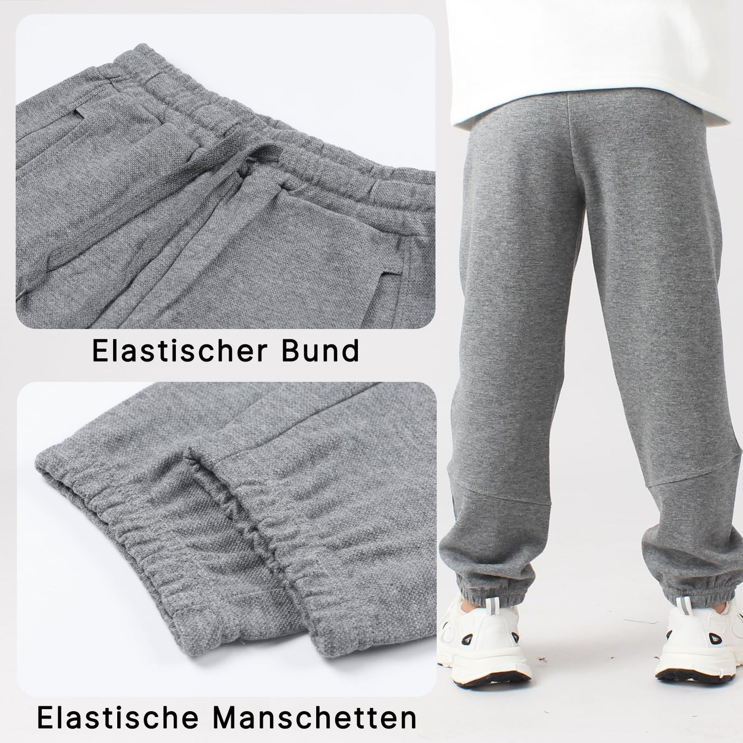 SERENYOU Jungen Jogginghose Hose Freizeit Joggers Kinder Sports Sweathose mit reflektierendem Grafikprint