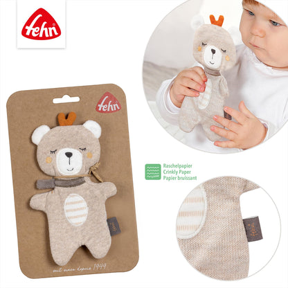 Fehn Knister-Seestern – Activity-Rascheltier zum Greifen & Lauschen | Fördert Sinne und Motorik – zum Geräusche erzeugen und Spielen – für Babys und Kleinkinder ab Geburt