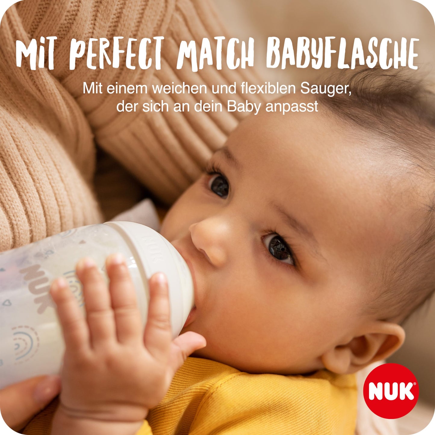 NUK Perfect Match Complete Feeding Set | Ab 0 Monate | Vario Express-Sterilisator, 4 Babyflaschen, Flaschenwärmer, Flaschenbürste und mehr | Regenbogen | 8 Stück