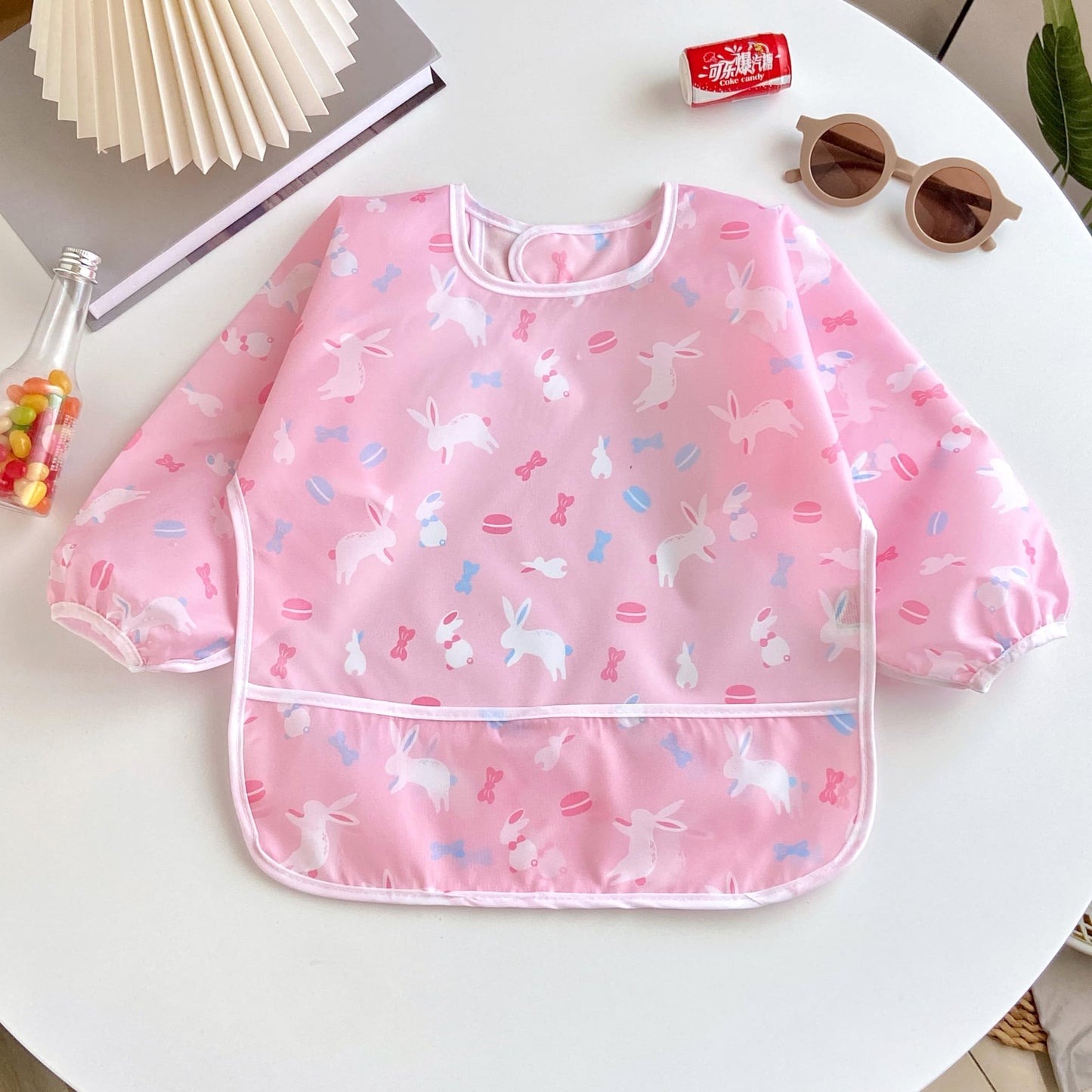 PandaEar (3er-Pack Langarm-Lätzchen| Wasserdichtes Vollarm-Lätzchen für Babys Kleinkind 6-36 Monate