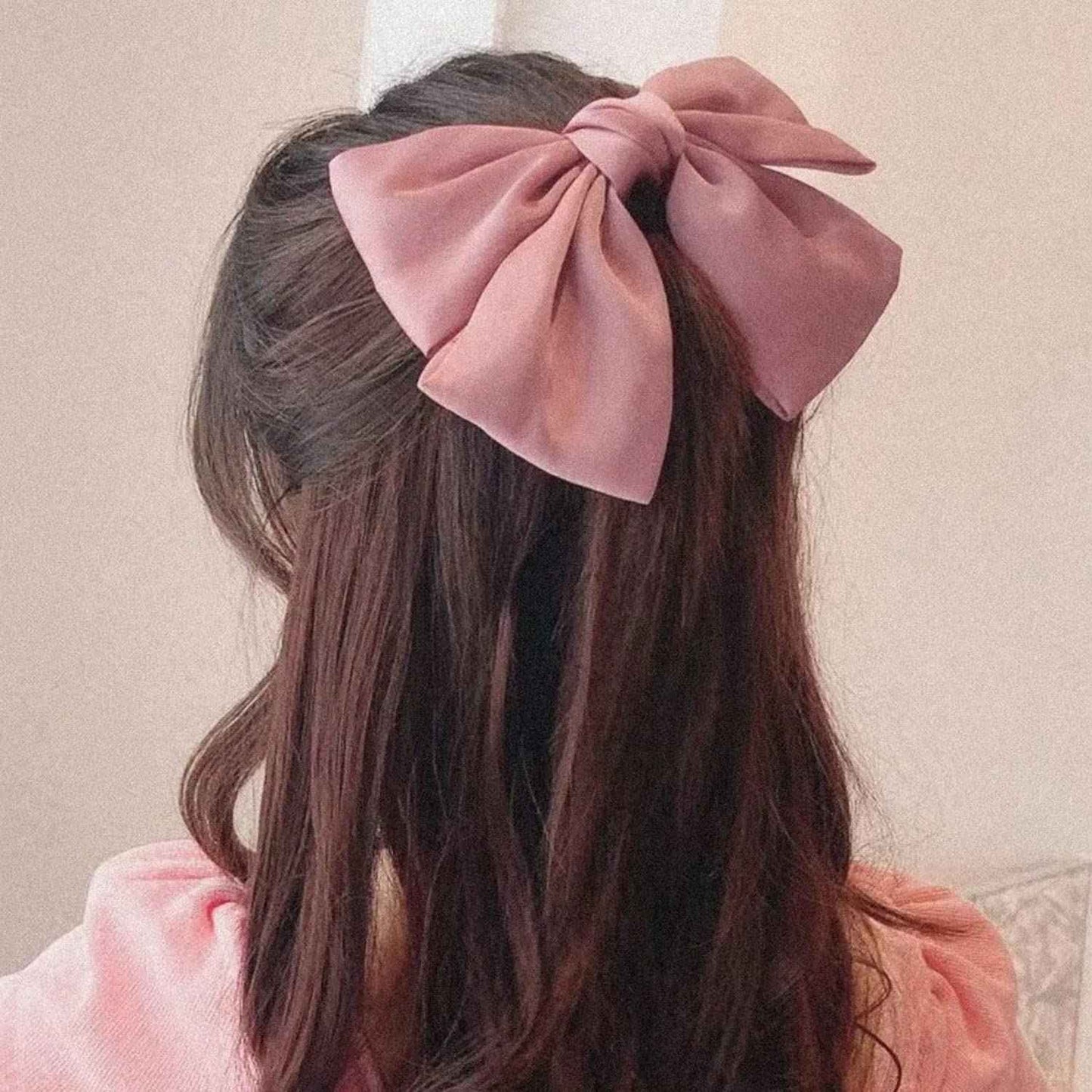 Bow Hair Clip, Pack of 2 Women Hair Bows Large Bow Hair Clip French Hair Clips Girls Hair Clips (Black + White)