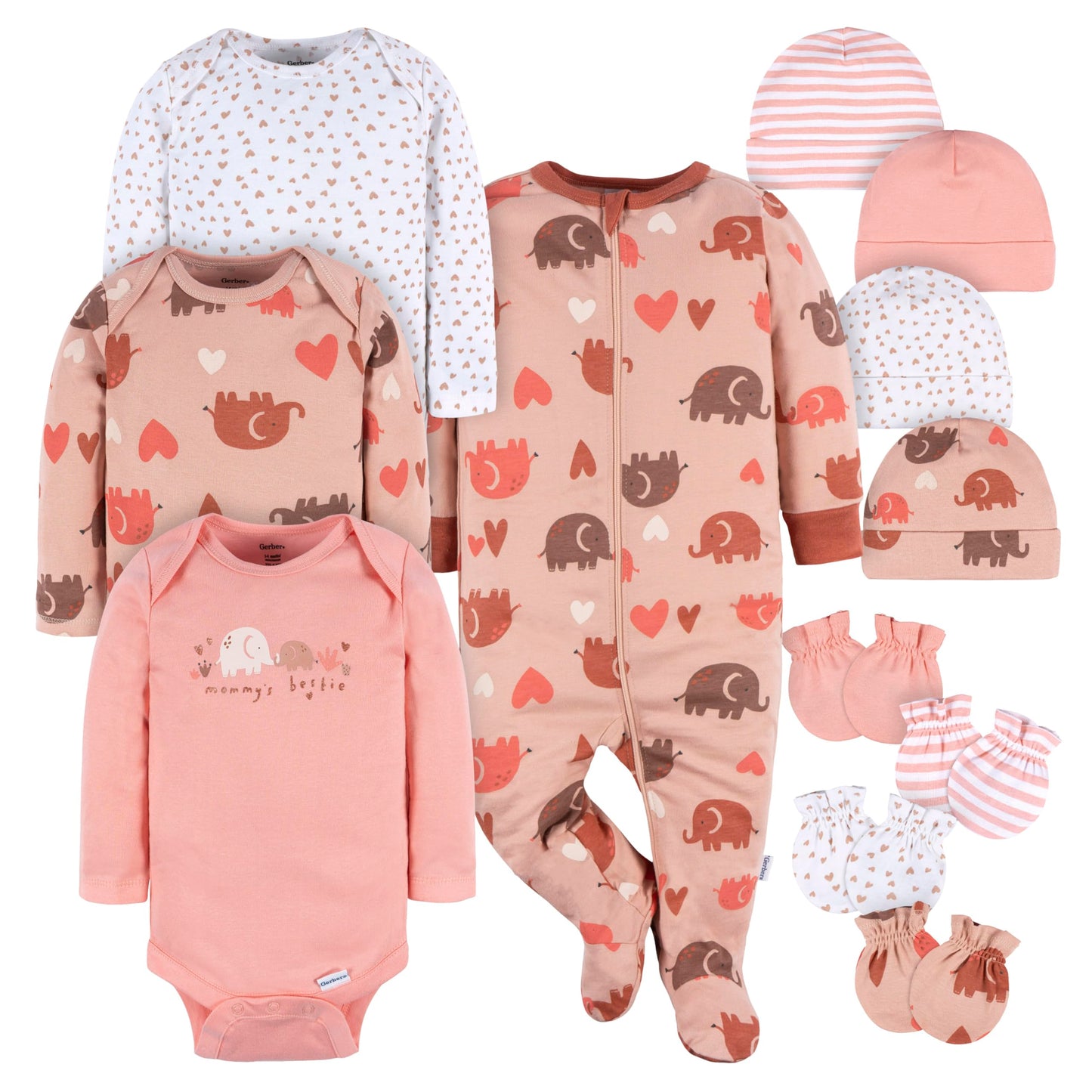 Gerber Baby Girls Boys and Girls 12 Piece Layette Gift Set 12-Piece Layette Clothing Set (Pack of 12)