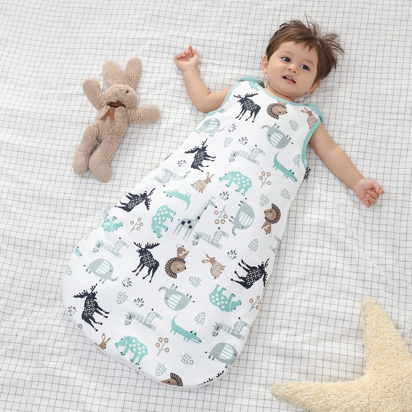 Baby Winter Sleeping Bag, Toddler Sleeping Bag, 2.5 Tog Sleeping Bag, 100% Cotton, Various Sizes from Newborn to 18 Months, All-Year-Round Sleeping Bag
