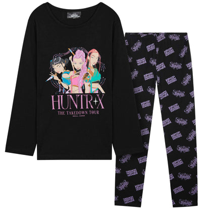 KPop Demon Hunters Girls Teens 5-14 Soft Fabric Pyjamas Set Anime Demon Hunter Merch Gifts for Kids