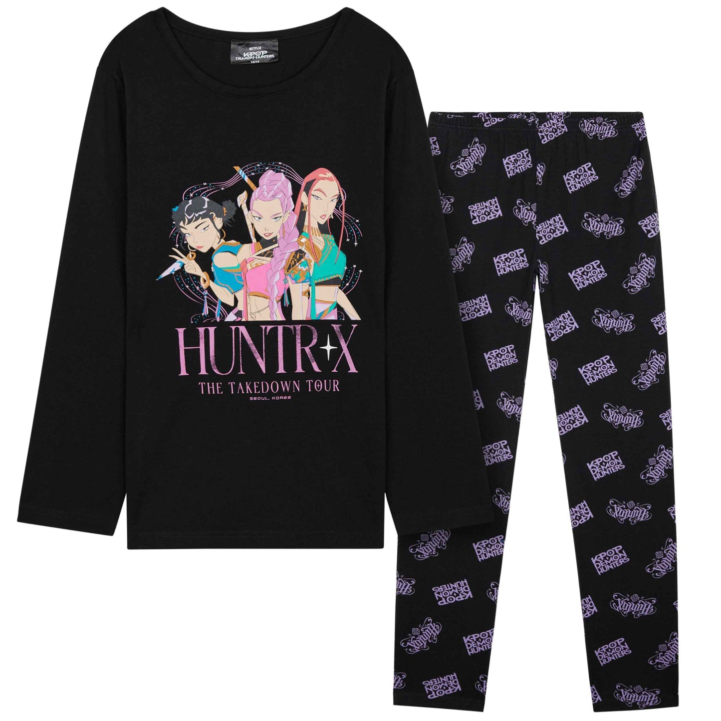 KPop Demon Hunters Girls Teens 5-14 Soft Fabric Pyjamas Set Anime Demon Hunter Merch Gifts for Kids