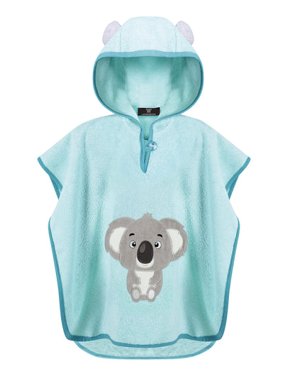 LAYNENBURG Premium Badeponcho Kinder mit Kapuze - 100% Baumwolle - OEKO TEX - Baby Jungen Mädchen Handtuch Poncho Frottee