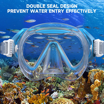 Findway Children's Diving Goggles, Swimming Goggles, Snorkel Mask for Boys Girls Teenagers, Diving Mask with Nose Cover, 180° Panorama, HD, Anti-Fog, Anti-Leak, Diving Goggles for Children 4-16 Years