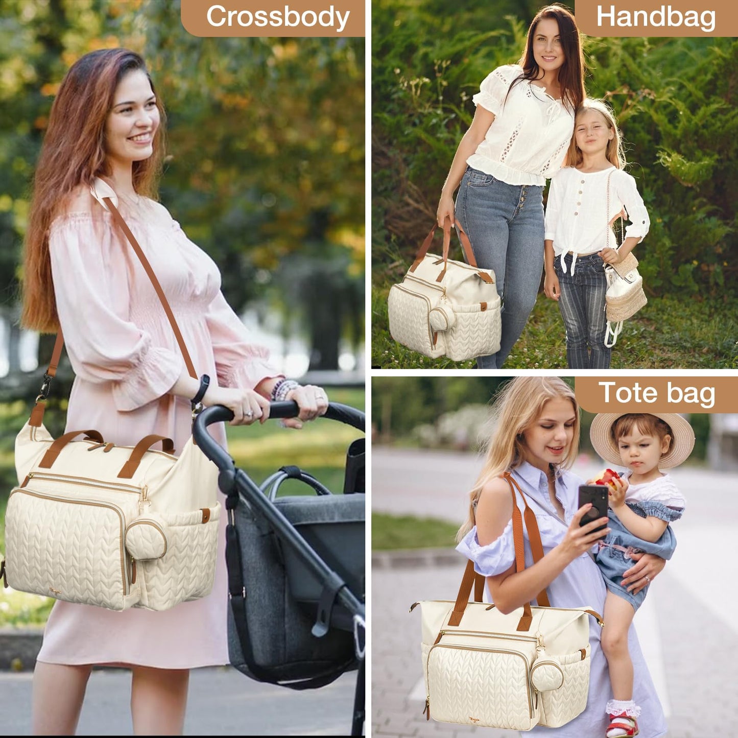 Wickeltasche mit Schnullertasche und Wickelunterlage, Wickelrucksack Multifunktions-Babytasche für Große Reisewindeltasche für Mama und Papa, isolierten Taschen-Dunkelblau