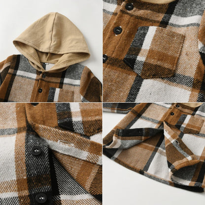 Kleinkind Baby Jungen Kleidung Outfit 2 Stück Baumwolle Plaid Junge Hoodies Shirt Tops Hosen Set Kleine Jungen Anzug Kinder Trainingsanzug Frühling Herbst Kleidung Set
