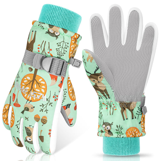 CYCLESPEED Kinder Winddicht Winterhandschuhe Warm Skihandschuhe Wasserdicht für 4-12 Jahre Mädchen Jungen Fahrradhandschuhe Outdoor Snowboarding