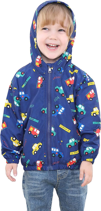 Volunboy Baby Kapuzen Jackets, Jungen Langarm Winddicht Mantel Cartoon Aufdruck Jacken