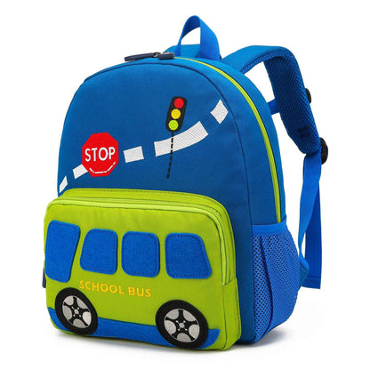 willikiva Car Dinosaur Toddler Kids Backpack for Boys and Girls Kids Waterproof Preschool Bag
