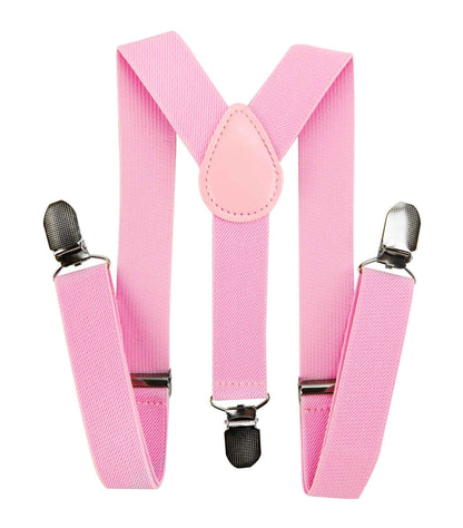axy HTK25-1 Children's Boys Braces Y Shape Wide 2.5 cm with 3 Strong Clips Can be Combined with Bow Tie Plain Colours