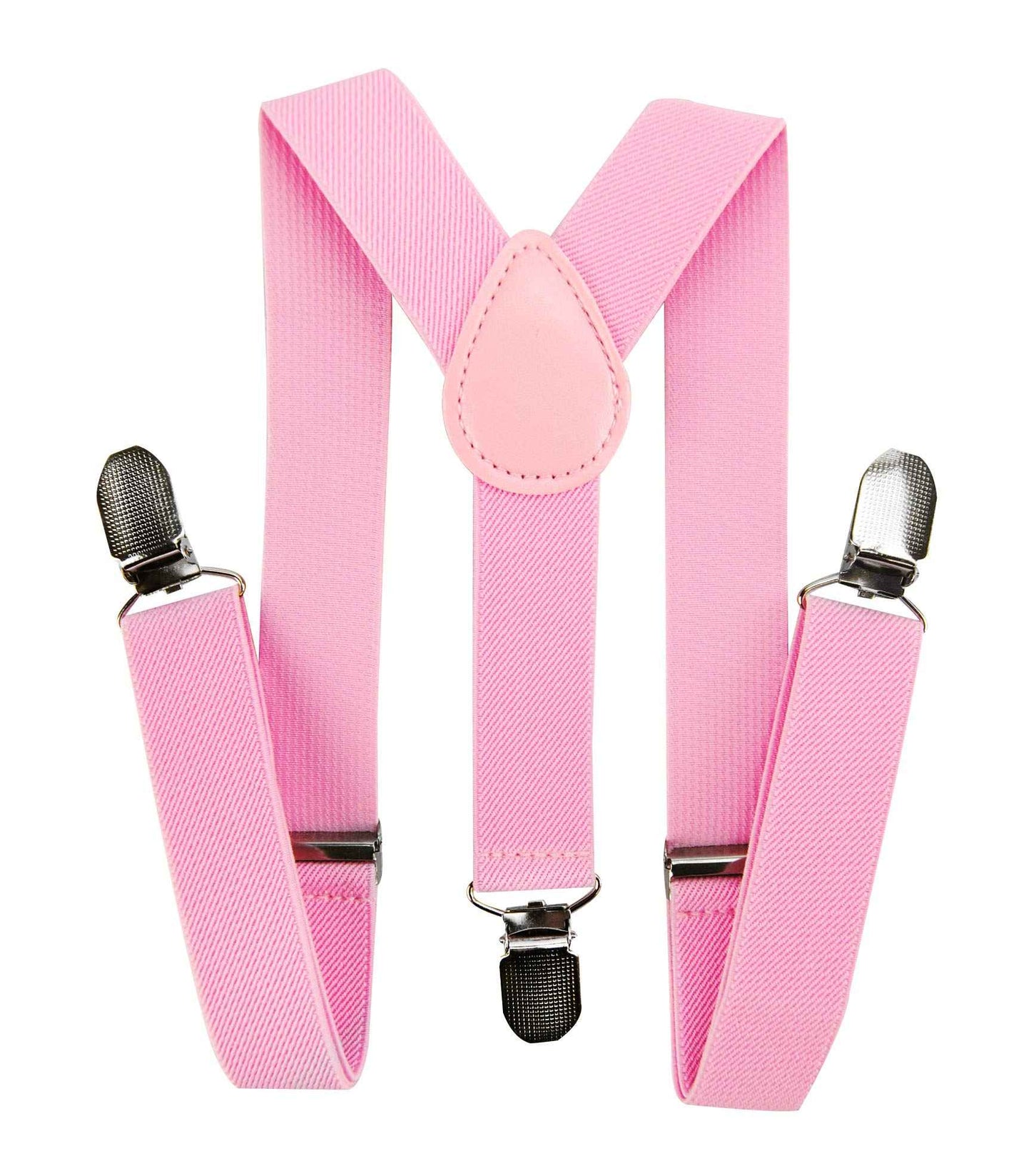 axy HTK25-1 Children's Boys Braces Y Shape Wide 2.5 cm with 3 Strong Clips Can be Combined with Bow Tie Plain Colours