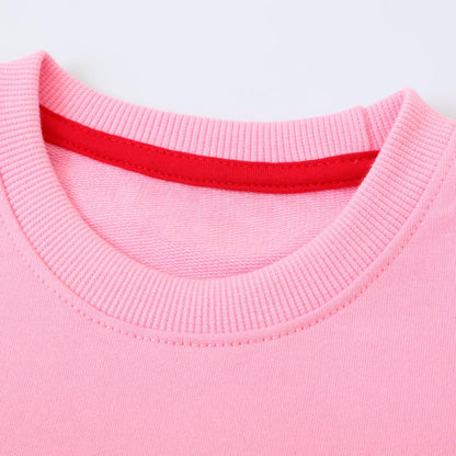 JinBei Sweatshirt für Mädchen Kinder Pullover Baumwolle Top Casual Jumper Kleinkind Langarmshirt Warme Kleidung, Alter 2-7 Jahre alt, Gr.92-122