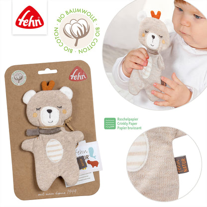 Fehn Knister Seestern – Activity Baby Raschel Spielzeug zum Greifen und Spielen - Activity-Rascheltier Babyspielzeug - Motorikspielzeug & Knisterspielzeug für Babys und Kleinkinder ab 0+ Monaten