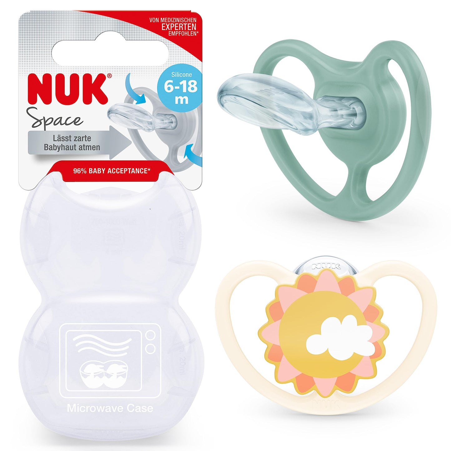 NUK Space Schnuller | 0–6 Monate | Schnuller mit extra Belüftung | BPA-freies Silikon | Disney Winnie Puuh | 2 Stück - Meloni2