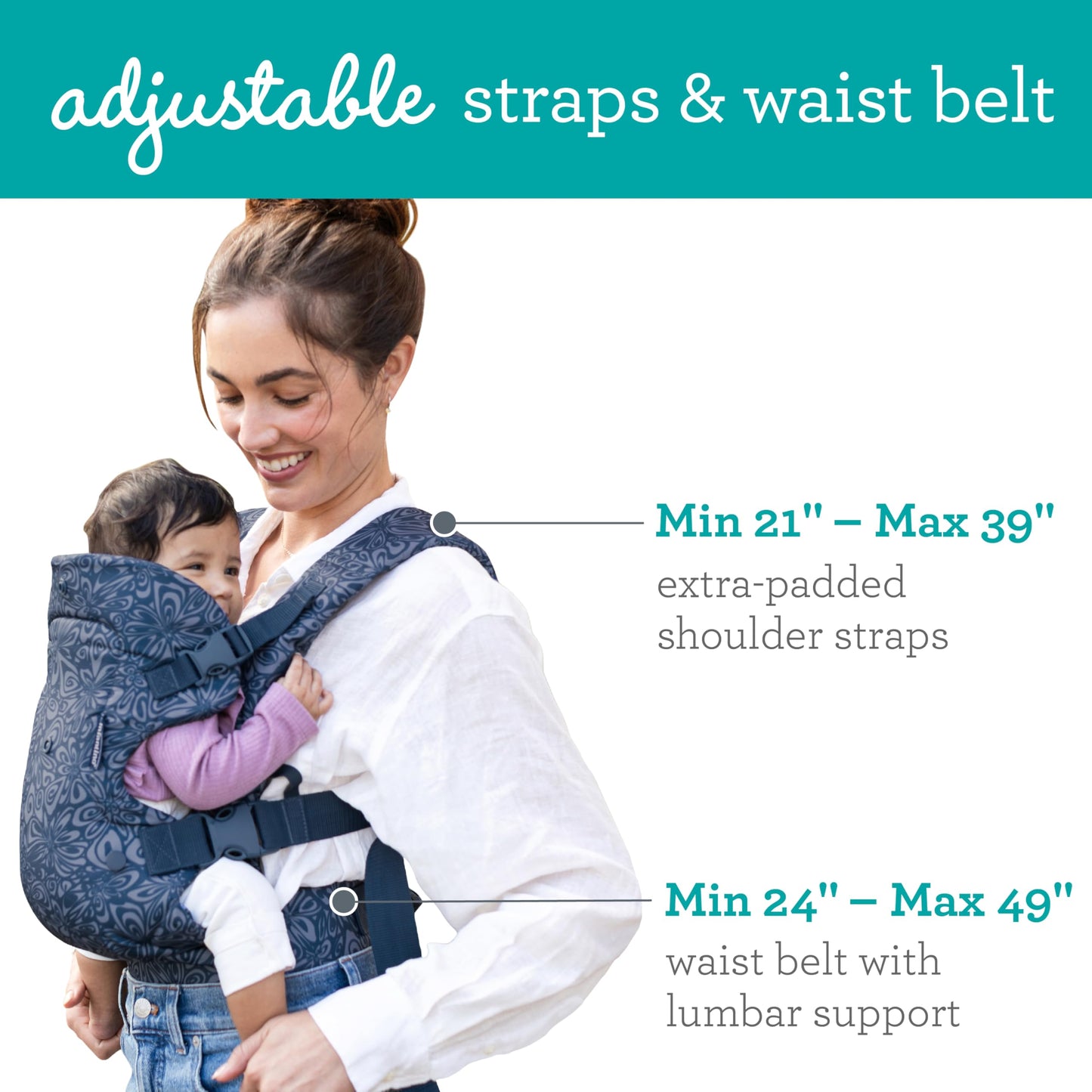 Infantino Flip Advanced 4-in-1 Babytrage, Ergonomisch, Umwandelbar, mit Blickrichtung Nach Innen und Außen, Vorne und Hinten Tragbar für Neugeborene bis Kleinkinder von 3,6-14,5 kg, Grau