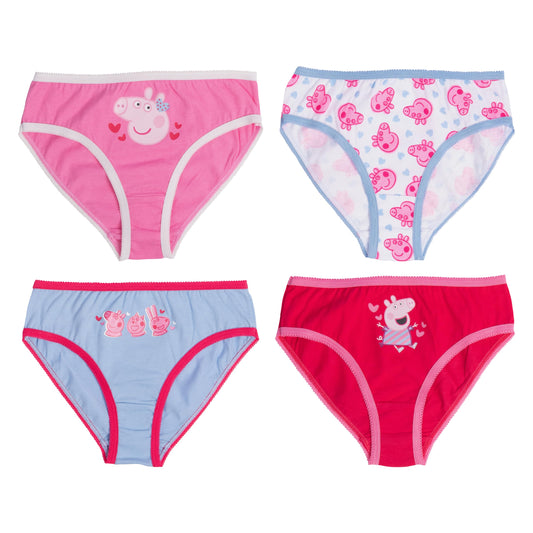 United Labels Peppa Pig Panties for Girls Children's Briefs Underwear Multi-Coloured (4-Pack) 