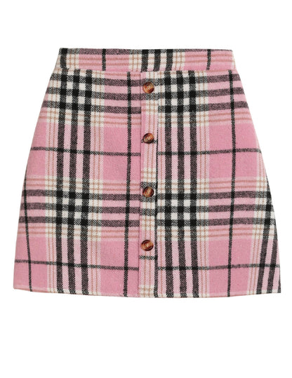 Arshiner Girls' Clothing Sets Elegant Long Sleeve Shirt with Skirt Set Children's Autumn Winter Outfit Checked Leisure Fashion Two Piece Clothing Sets for Girls 5-13 Years