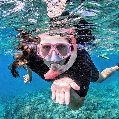 HIKOTEY Schnorchelset Erwachsene,Taucherbrille Schnorcheln Erwachsene Set mit Panorama-Weitblick Tauchmaske, Anti-Leck Schnorchelmaske für Schnorcheln, Schwimmen und Tauchen