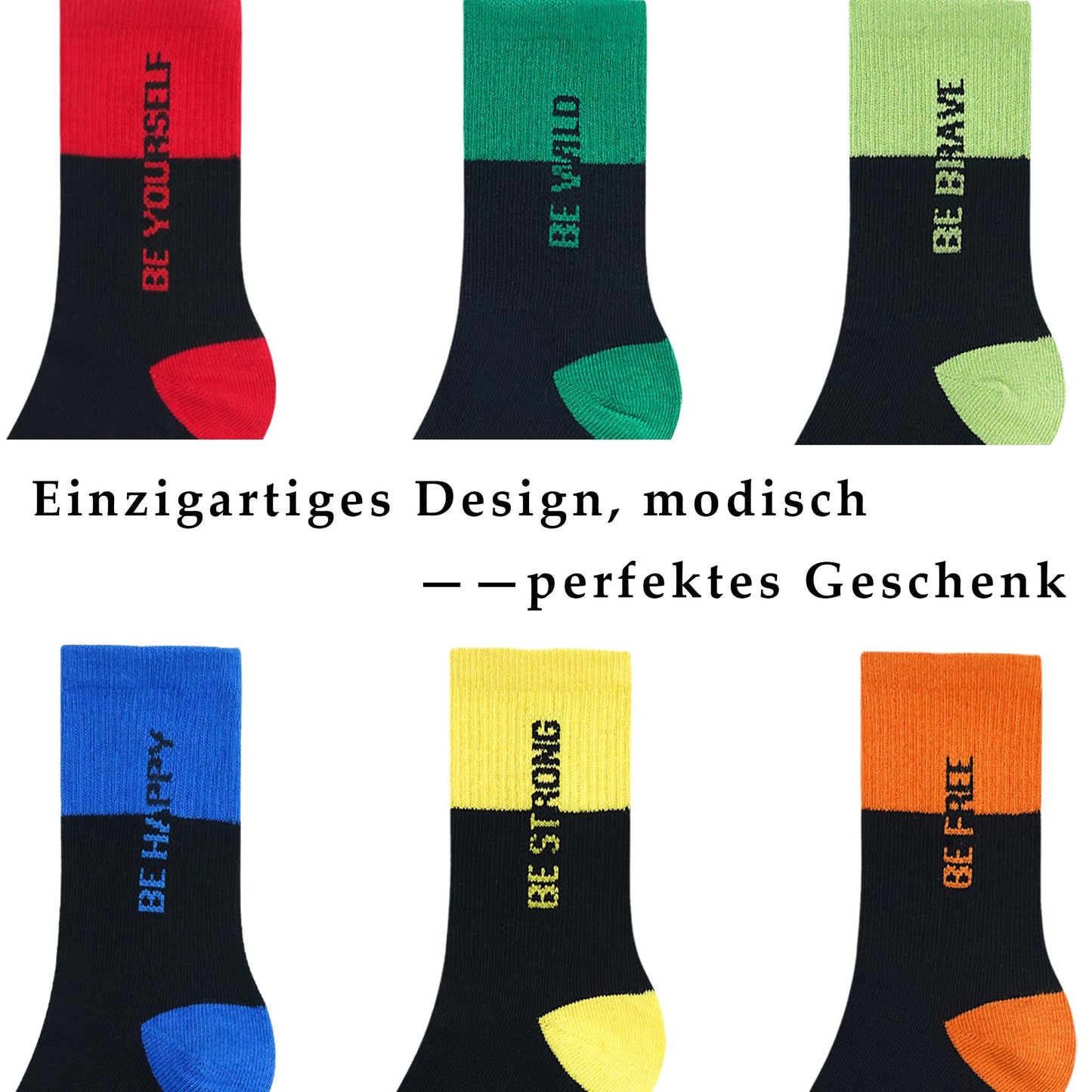 Libella 12 Paar Kindersocken Jungen Mädchen Sportsocken Fussball Wintersocken Baumwolle bunt Cotton modische makronen Füßlinge 2889VA