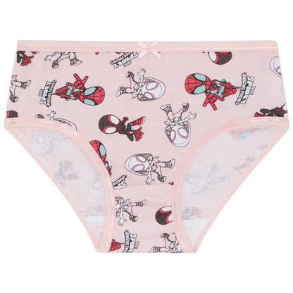 Marvel Spidey & Friends Slip für Mädchen, 100 % Baumwolle, 5 Stück