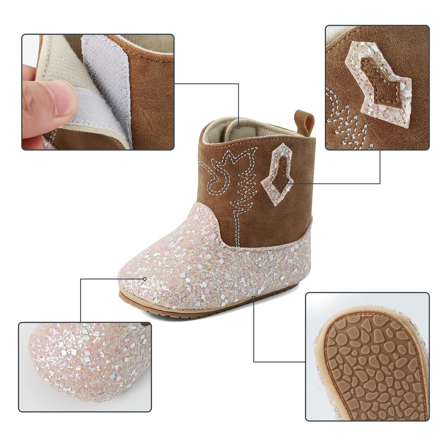 LACOFIA Baby Boys Girls Winter Boots Non-Slip Baby Winter First Walking Shoes Wellington Boots, Aa