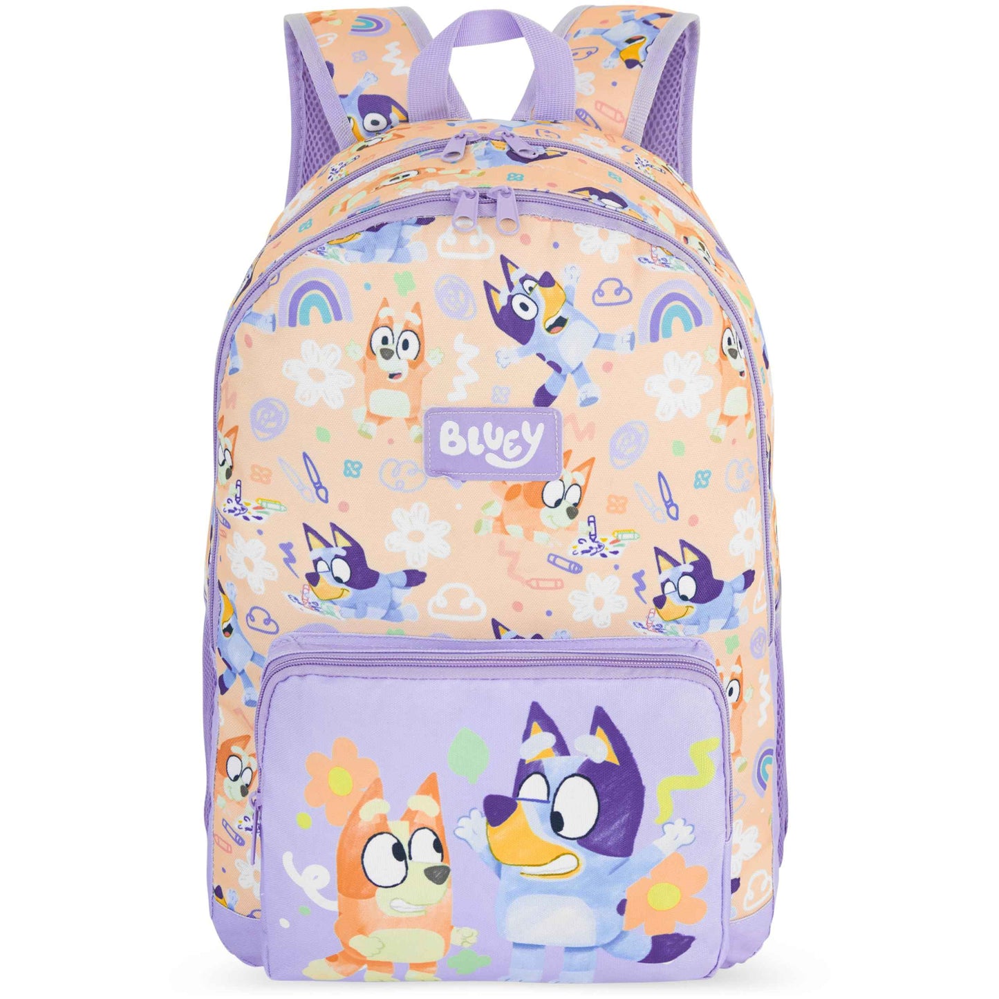 Rucksack Mädchen, Verstellbarer Reisetasche für Schule und Reise, Gepolsterte Schulrucksack mit Zwei Schlüsselanhänger, Geschenke für Kinder (Multi Squishmallows)
