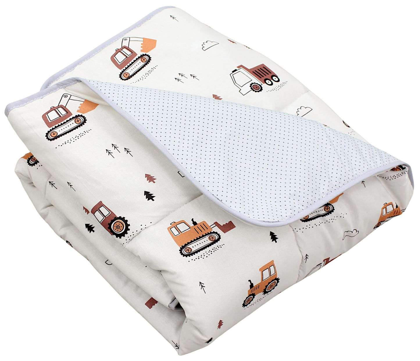TupTam Krabbeldecke für Baby 120x120 cm - Gepolsterte Spieldecke Baby Baumwolle, XXL, OEKO-TEX, Weich & Hautfreundlich, Farbe: Wald/Beige - Meloni2