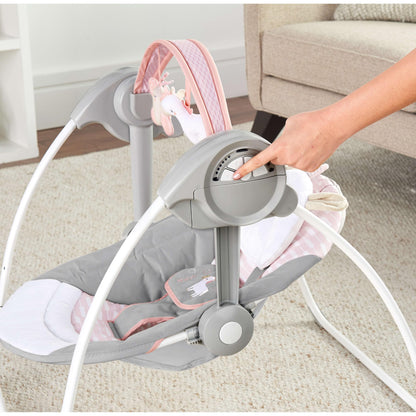 Ingenuity, tragbare Babyschaukel, Cuddle lamp - mit Melodien, Zeit- und Schaukeleinstellung