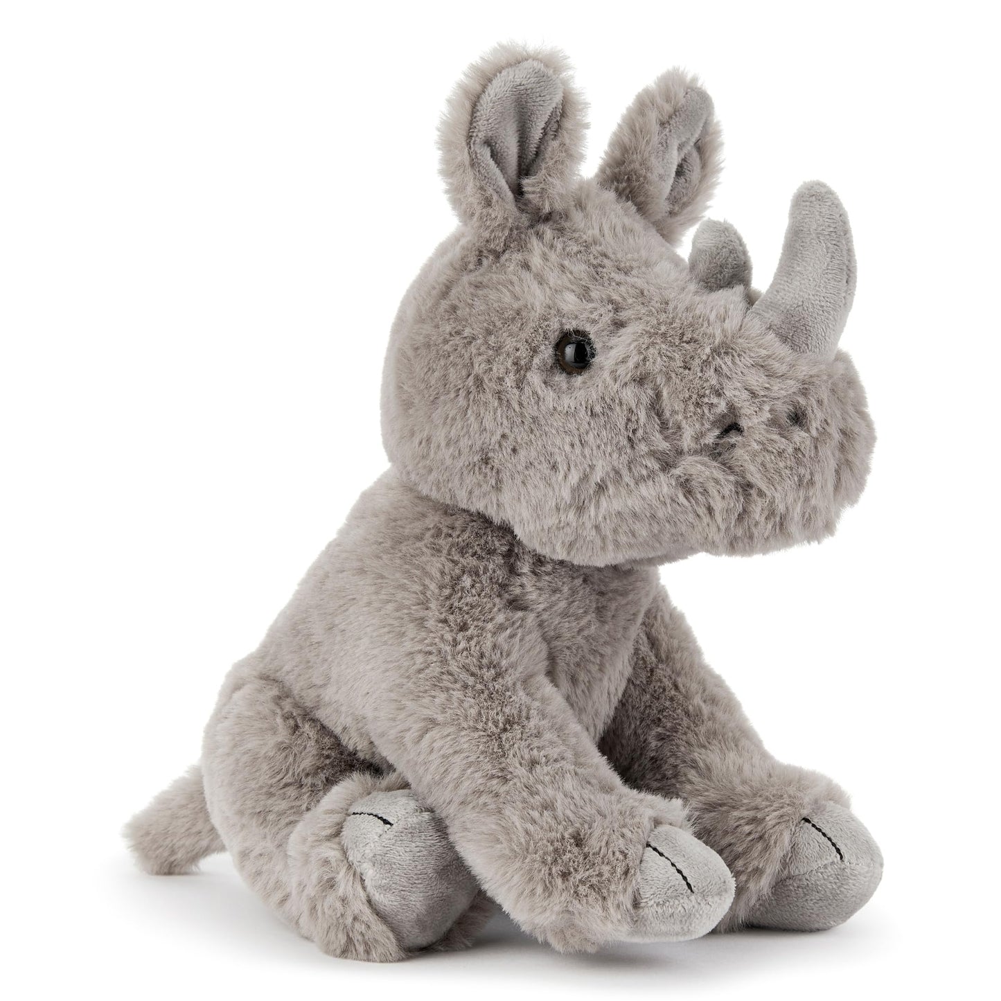 Zappi Co Rhinoceros Rhinoceros Plush Toy (22 cm) Horned Miracle - Soft, Cuddly, 100% Recycled - Mighty African Friend