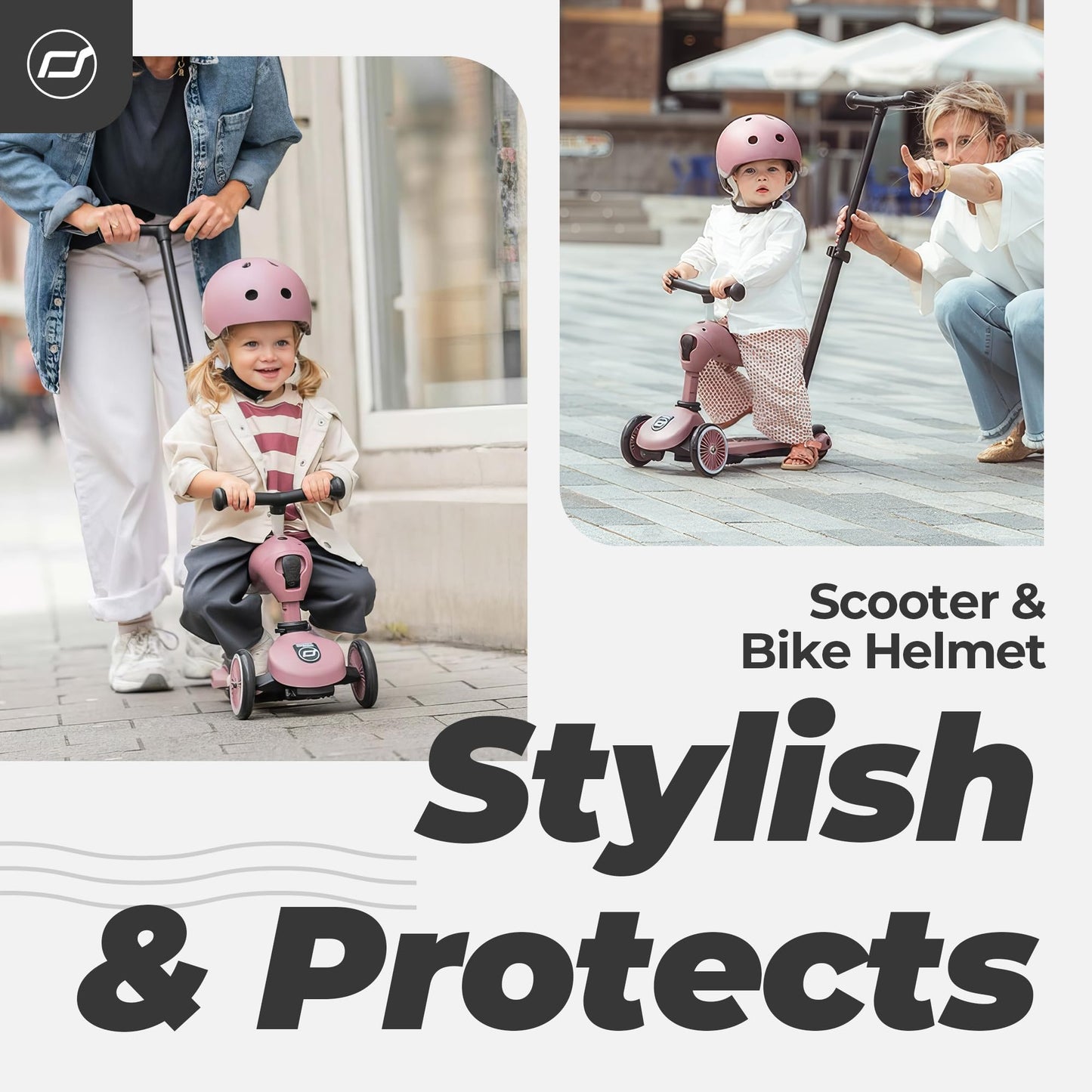 Scoot and Ride Baby Helmet with Adjustable Straps - Matte Finish - Small and Medium - Includes LED Safety Light and Soft Fleece Padding for Extra Protection