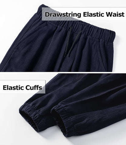LAUSONS Pants for Boys Cargo Pants Children's Pants Cargo Jogging Pants Leisure Pants with Elastic Band 