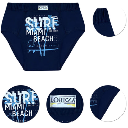 LOREZA ® 10 Pack Jungen Slips aus Baumwolle Unterhosen Größe 92-158